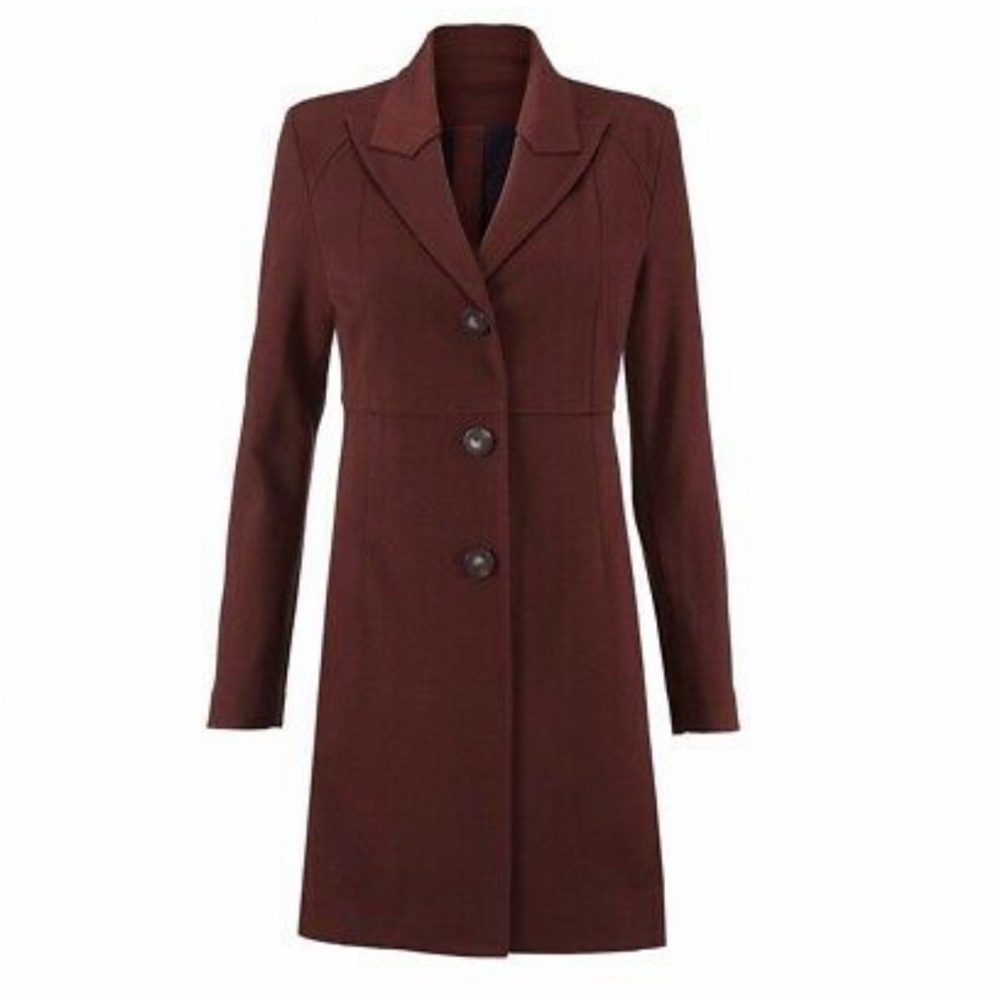 CAbi Burgundy Long Blazer